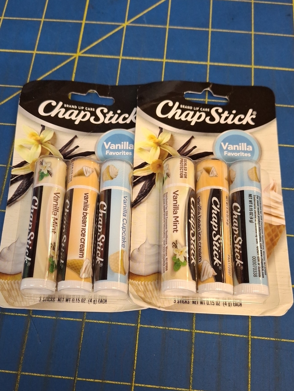 Set Of 2 Vanilla Favorites Lip Balm Assorted Vanilla (3-Pk Ea) New